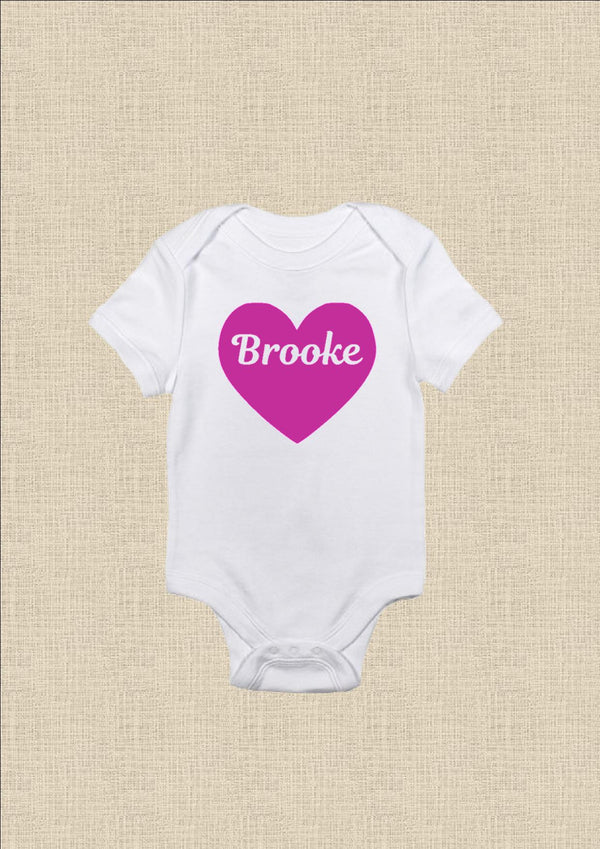 Onesie - Name in Heart