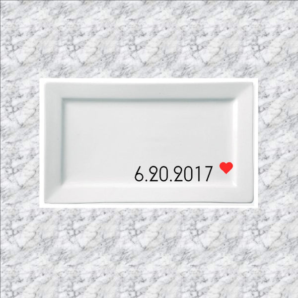 Ceramic Plate Rectangle - Special Date