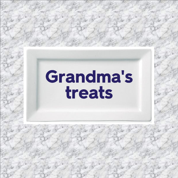 Ceramic Plate Rectangle - Treats