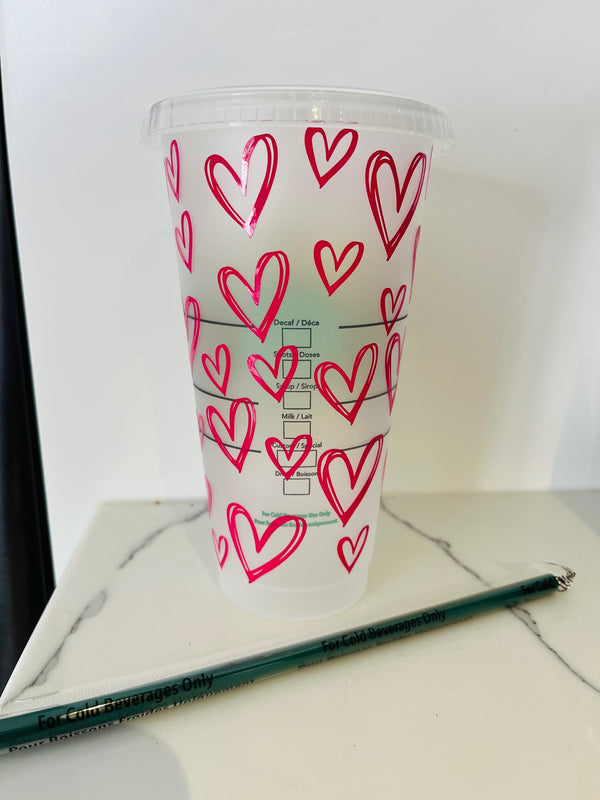 Starbucks Straw Cup - Hearts