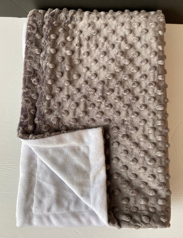 Baby Blanket - Solid Dimple Dot Deluxe