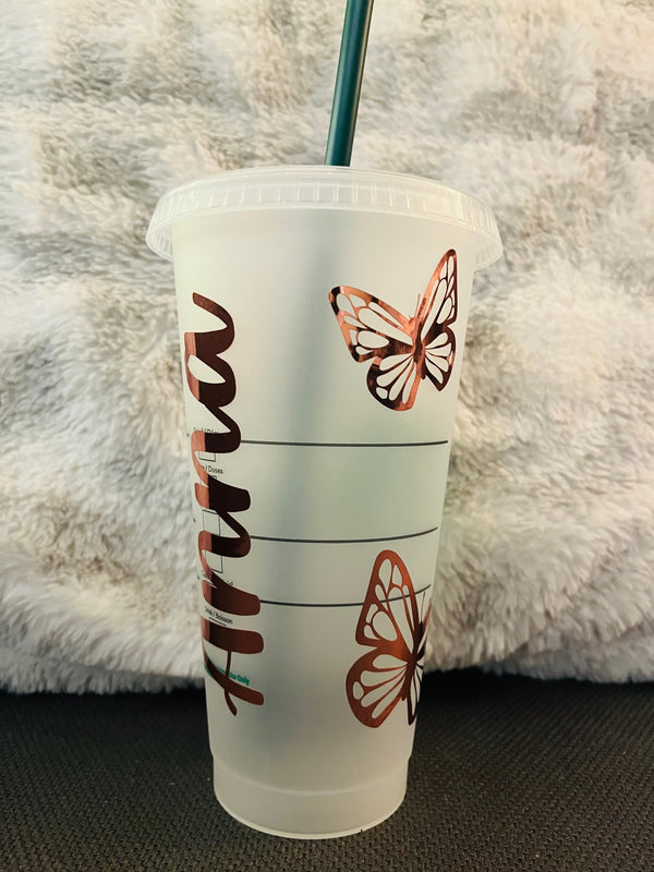 Starbucks Straw Cup - Butterflies