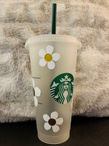 Starbucks Straw Cup - Daisies