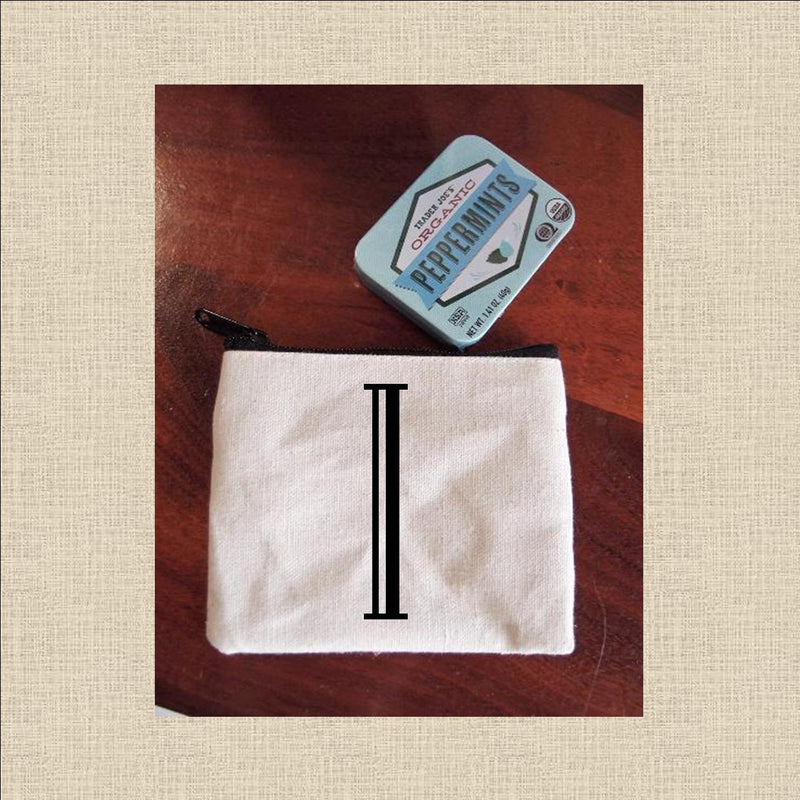 Canvas Coin Pouch Mini - Modern Letter