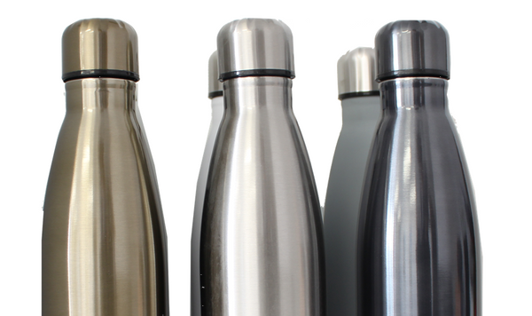Water Bottle - Metallic Stainless Steel