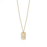 Jewelry - Necklace Enamel Initial Plate