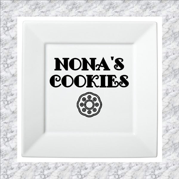 Ceramic Plate Square - Cookies