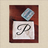 Canvas Coin Pouch Mini - Cursive Letter