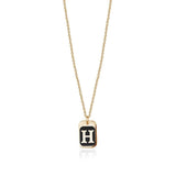Jewelry - Necklace Enamel Initial Plate