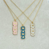 Jewelry - Necklace Enamel Name Vertical