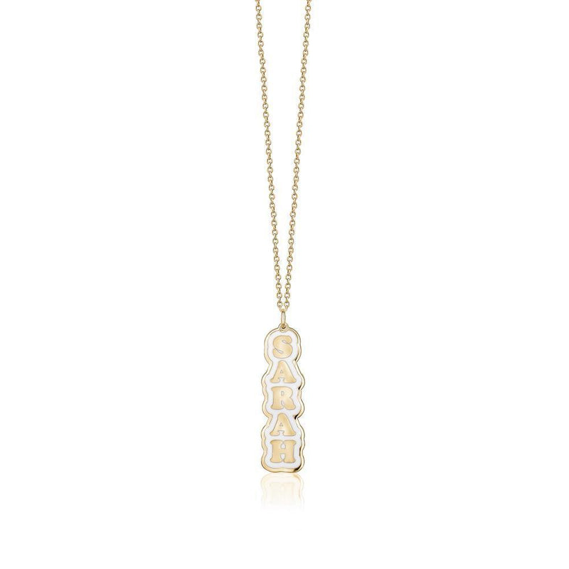 Jewelry - Necklace Enamel Name Vertical