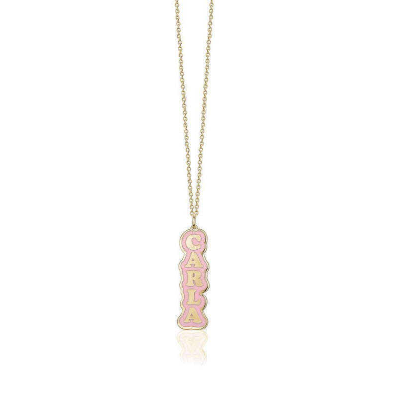 Jewelry - Necklace Enamel Name Vertical