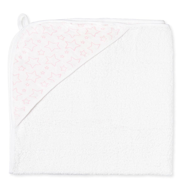 Hooded Towel Baby - Muslin Hood with Stars