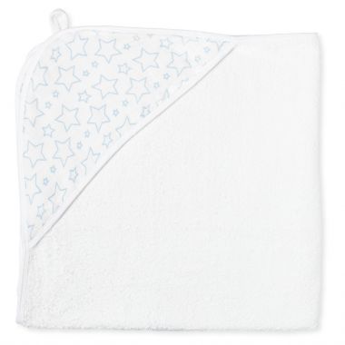 Hooded Towel Baby - Muslin Hood with Stars