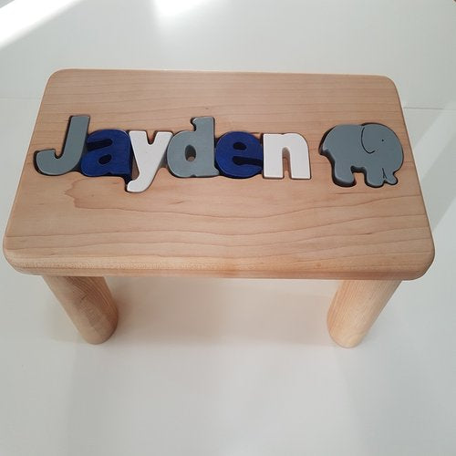 Wooden Bench with Name