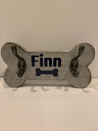 Dog bone leash shop holder